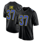 Kooe LA.Rams #37 Quentin Lake Player Black Fashion Limited Home Game Stitched Jerseys