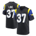 Kooe LA.Rams #37 Quentin Lake Player Black Midnight Rivalries Collection Home Game Stitched Jerseys