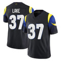 Kooe LA.Rams #37 Quentin Lake Player Black Midnight Rivalries Collection Limited Home Game Stitched Jerseys