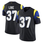 Kooe LA.Rams #37 Quentin Lake Player Black Midnight Rivalries Collection Limited Home Game Stitched Jerseys