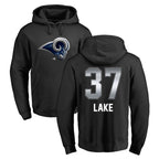 Kooe LA.Rams #37 Quentin Lake Player Black Pullover Hoodie Limited Game Stitched Jerseys