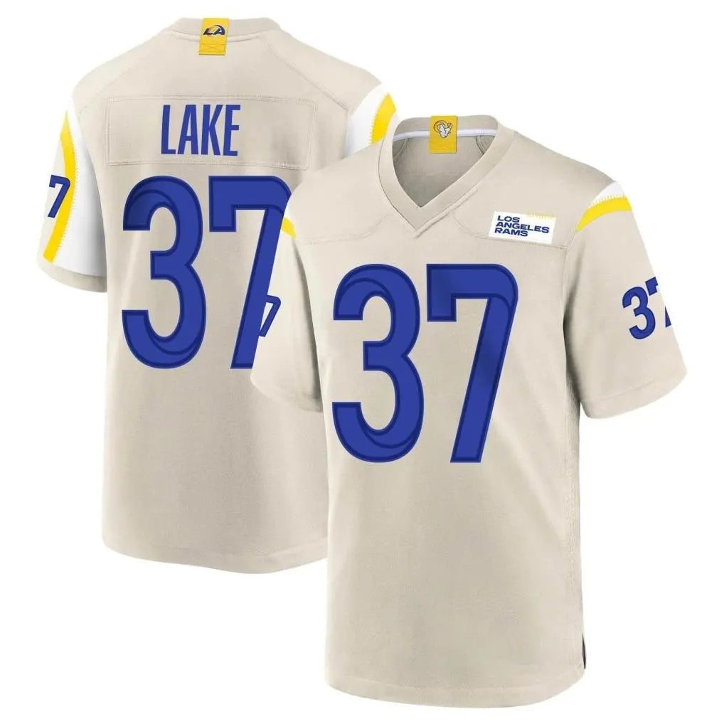 Kooe LA.Rams #37 Quentin Lake Player Bone Home Game Stitched Jerseys