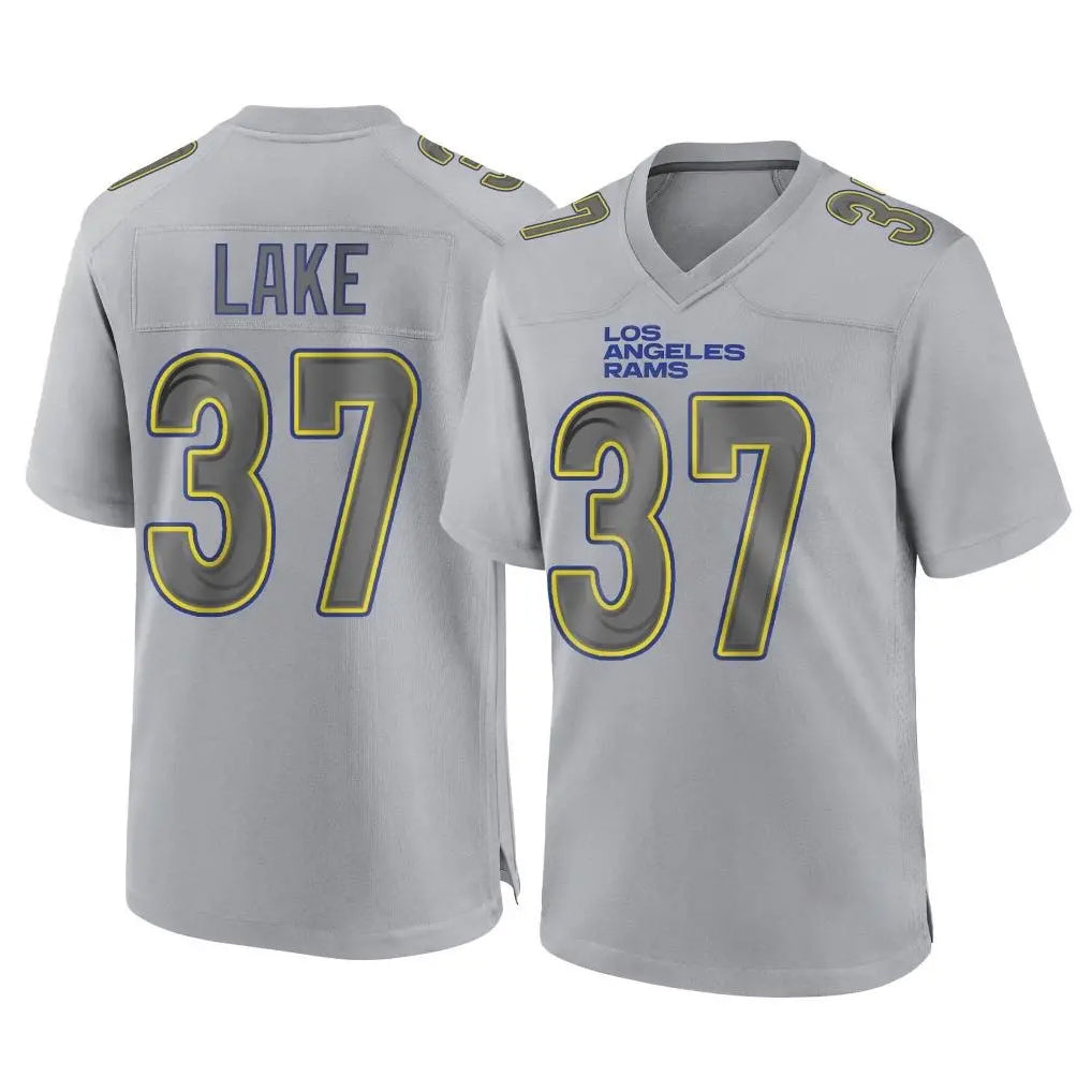 Kooe LA.Rams #37 Quentin Lake Player Gray Atmosphere Fashion Home Game Stitched Jerseys