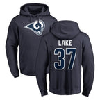 Kooe LA.Rams #37 Quentin Lake Player Navy Pullover Hoodie Limited Game Stitched Jerseys