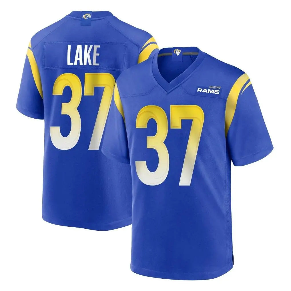 Kooe LA.Rams #37 Quentin Lake Player Royal Home Game Stitched Jerseys