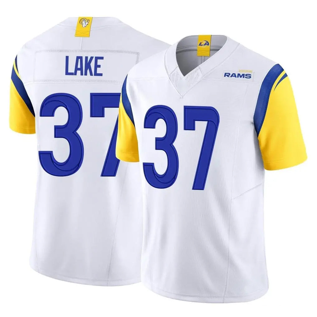 Kooe LA.Rams #37 Quentin Lake Player White Limited Vapor F.U.S.E. Home Game Stitched Jerseys
