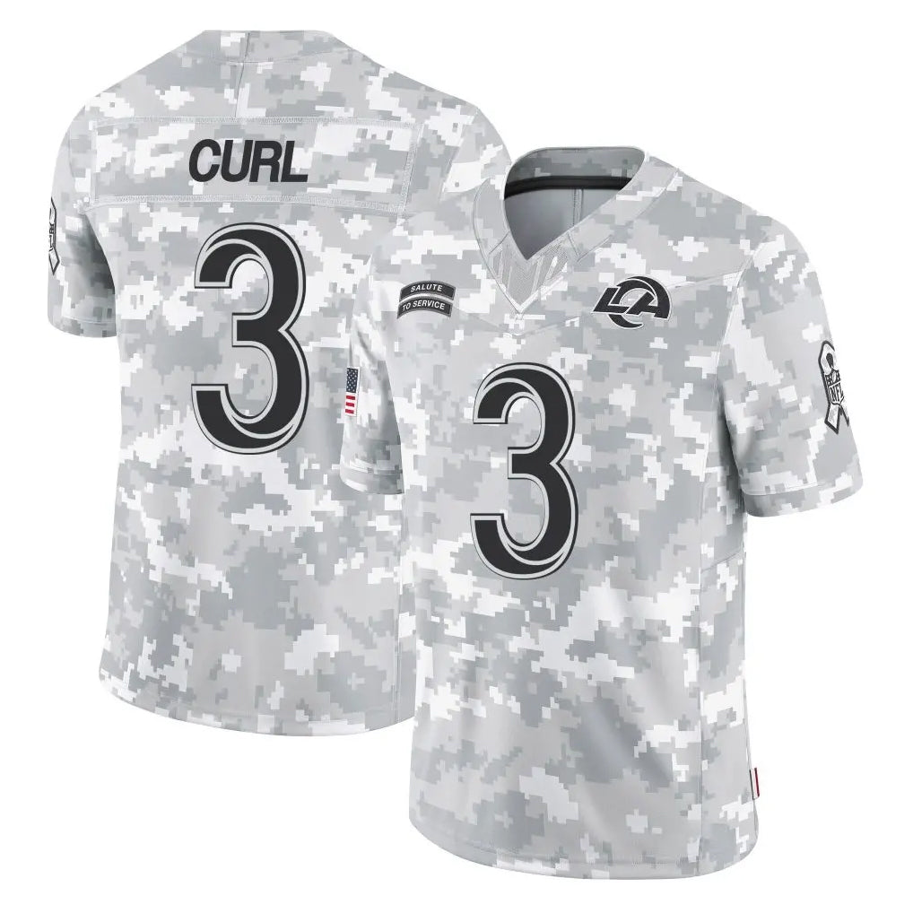 Kooe LA.Rams #3 Kam Curl Player Arctic Camo Salute To Service Limited Game Stitched Jerseys