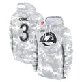 Kooe LA.Rams #3 Kam Curl Player Arctic Camo Salute to Service Hoodies Limited Game Stitched Jerseys