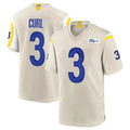 Kooe LA.Rams #3 Kam Curl Player Bone Home Game Stitched Jerseys