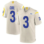 Kooe LA.Rams #3 Kam Curl Player Bone Home Game Stitched Jerseys