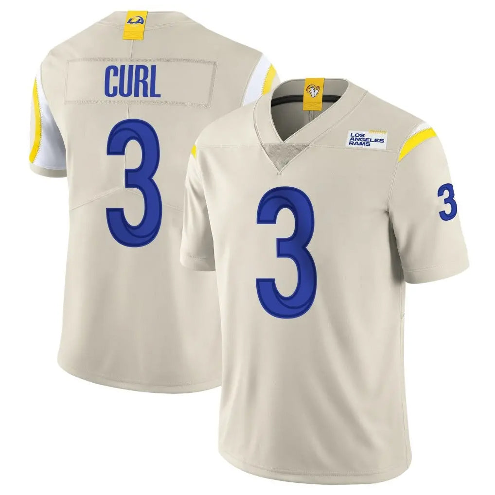 Kooe LA.Rams #3 Kam Curl Player Bone Limited Vapor Home Game Stitched Jerseys