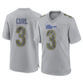 Kooe LA.Rams #3 Kam Curl Player Gray Atmosphere Fashion Home Game Stitched Jerseys