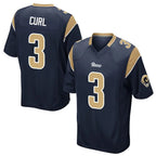 Kooe LA.Rams #3 Kam Curl Player Navy Home Game Stitched Jerseys
