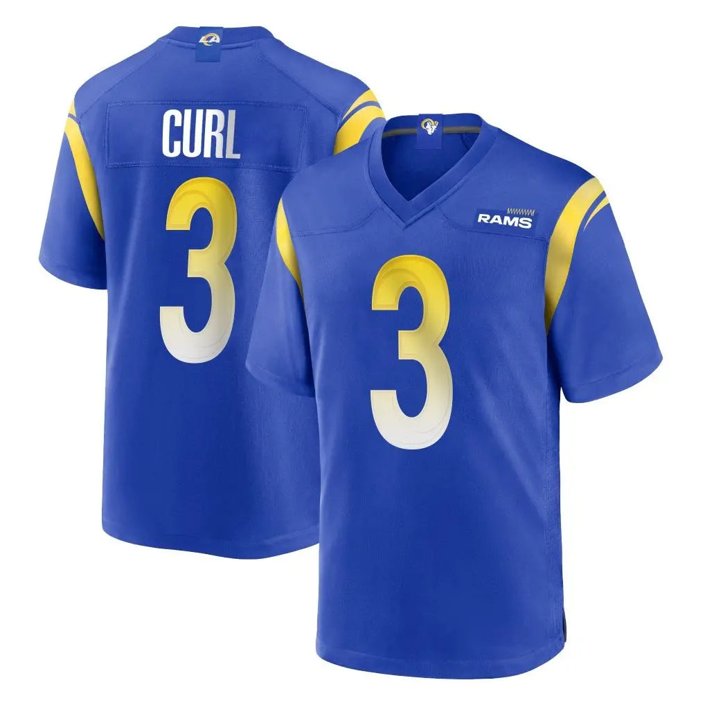 Kooe LA.Rams #3 Kam Curl Player Royal Home Game Stitched Jerseys