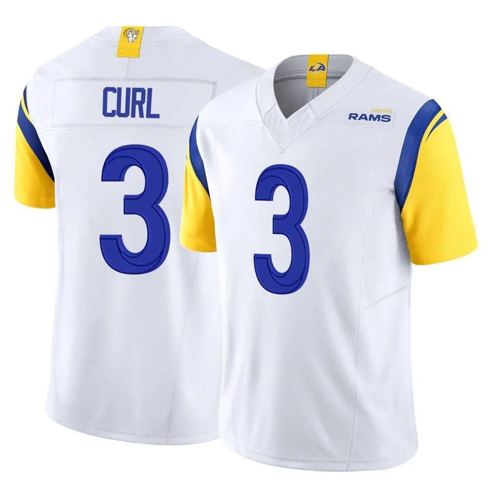 Kooe LA.Rams #3 Kam Curl Player White Limited Vapor F.U.S.E. Home Game Stitched Jerseys