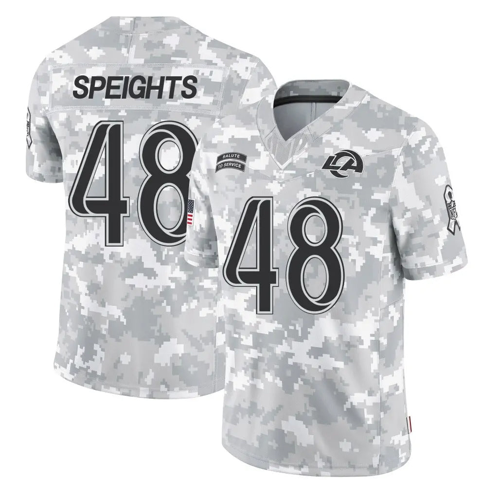 Kooe LA.Rams #48 Omar Speights Player Arctic Camo Salute To Service Limited Game Stitched Jerseys