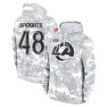 Kooe LA.Rams #48 Omar Speights Player Arctic Camo Salute to Service Hoodies Limited Game Stitched Jerseys