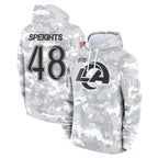Kooe LA.Rams #48 Omar Speights Player Arctic Camo Salute to Service Hoodies Limited Game Stitched Jerseys