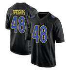Kooe LA.Rams #48 Omar Speights Player Black Fashion Limited Home Game Stitched Jerseys