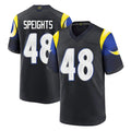 Kooe LA.Rams #48 Omar Speights Player Black Midnight Rivalries Collection Home Game Stitched Jerseys