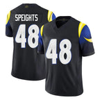 Kooe LA.Rams #48 Omar Speights Player Black Midnight Rivalries Collection Limited Home Game Stitched Jerseys