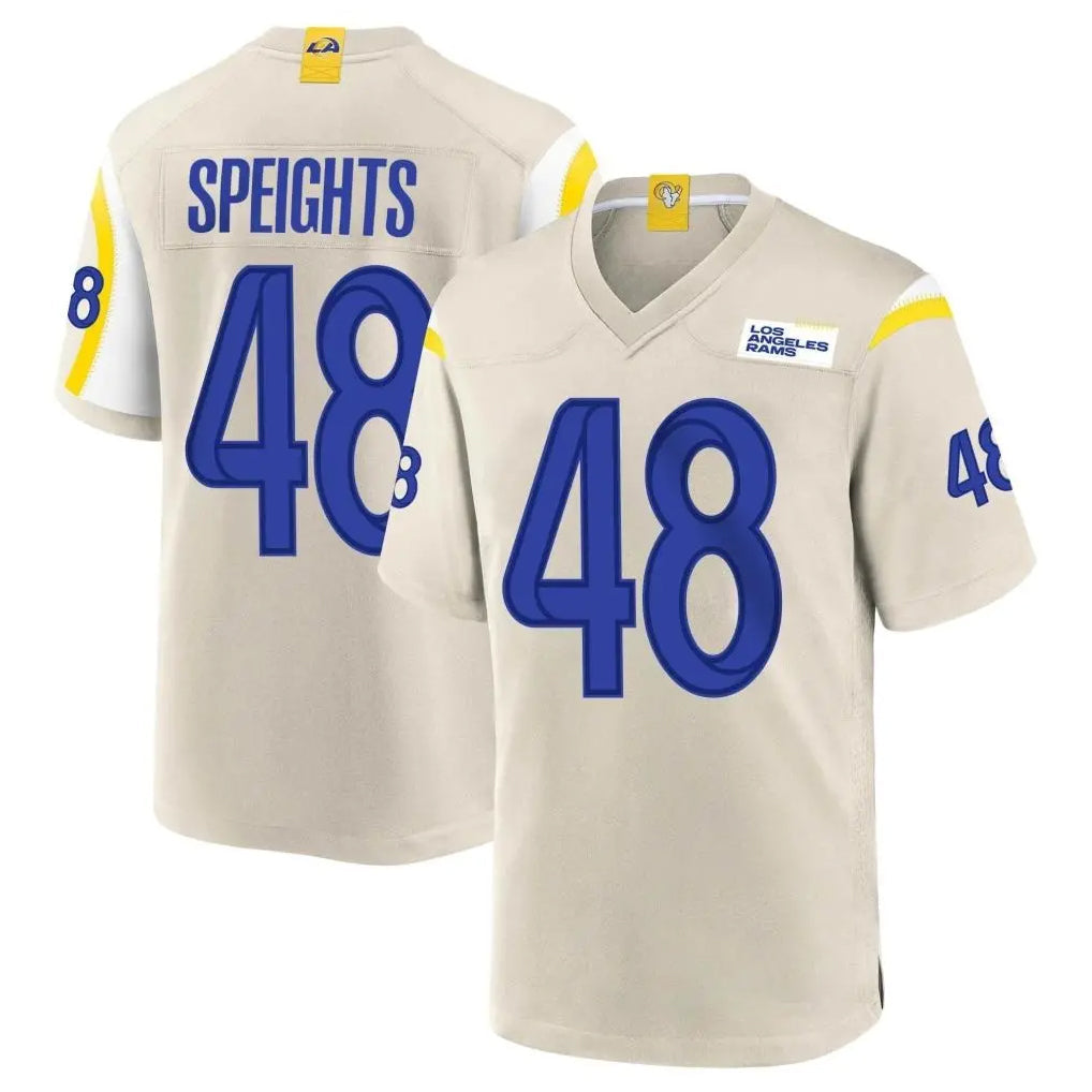Kooe LA.Rams #48 Omar Speights Player Bone Home Game Stitched Jerseys