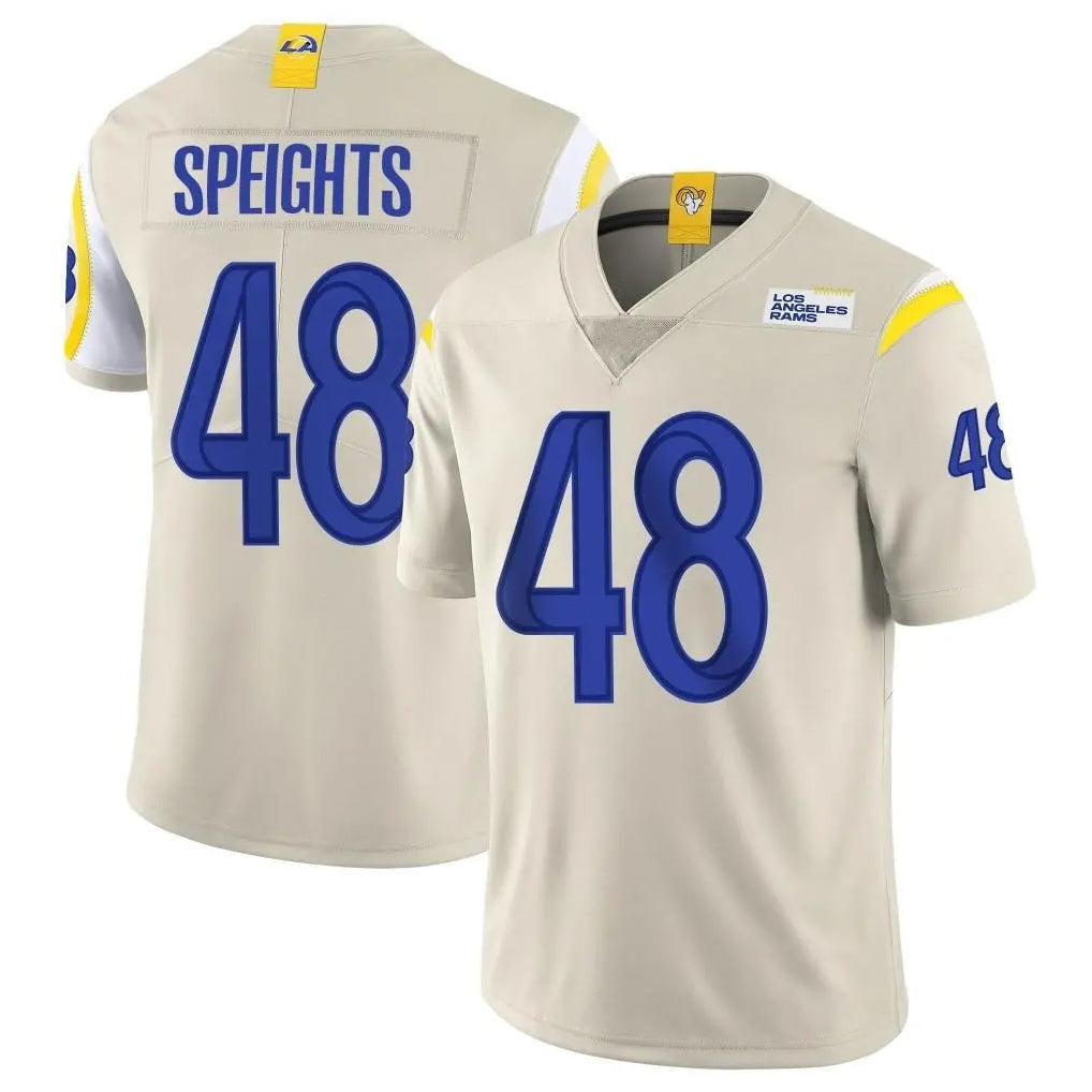 Kooe LA.Rams #48 Omar Speights Player Bone Limited Vapor Home Game Stitched Jerseys