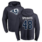 Kooe LA.Rams #48 Omar Speights Player Navy Pullover Hoodie Limited Game Stitched Jerseys