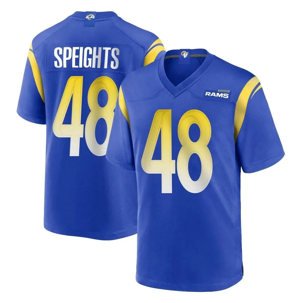 Kooe LA.Rams #48 Omar Speights Player Royal Home Game Stitched Jerseys