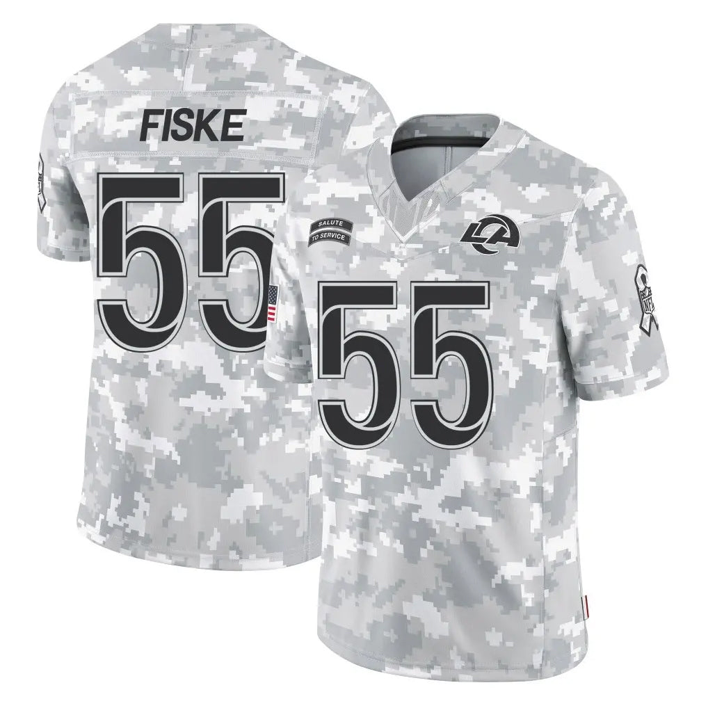 Kooe LA.Rams #55 Braden Fiske Player Arctic Camo Salute To Service Limited Game Stitched Jerseys