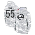 Kooe LA.Rams #55 Braden Fiske Player Arctic Camo Salute to Service Hoodies Limited Game Stitched Jerseys