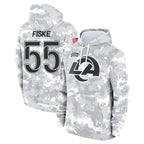 Kooe LA.Rams #55 Braden Fiske Player Arctic Camo Salute to Service Hoodies Limited Game Stitched Jerseys