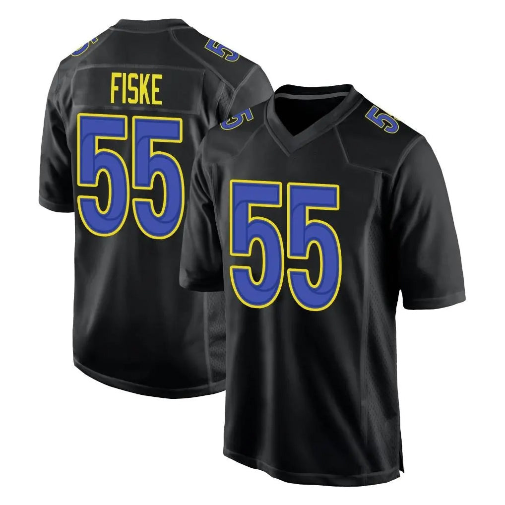 Kooe LA.Rams #55 Braden Fiske Player Black Fashion Limited Home Game Stitched Jerseys
