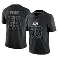 Kooe LA.Rams #55 Braden Fiske Player Black Limited Reflective Home Game Stitched Jerseys