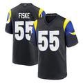 Kooe LA.Rams #55 Braden Fiske Player Black Midnight Rivalries Collection Home Game Stitched Jerseys