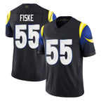 Kooe LA.Rams #55 Braden Fiske Player Black Midnight Rivalries Collection Limited Home Game Stitched Jerseys
