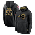 Kooe LA.Rams #55 Braden Fiske Player Black Salute to Service Hoodies Limited Game Stitched Jerseys
