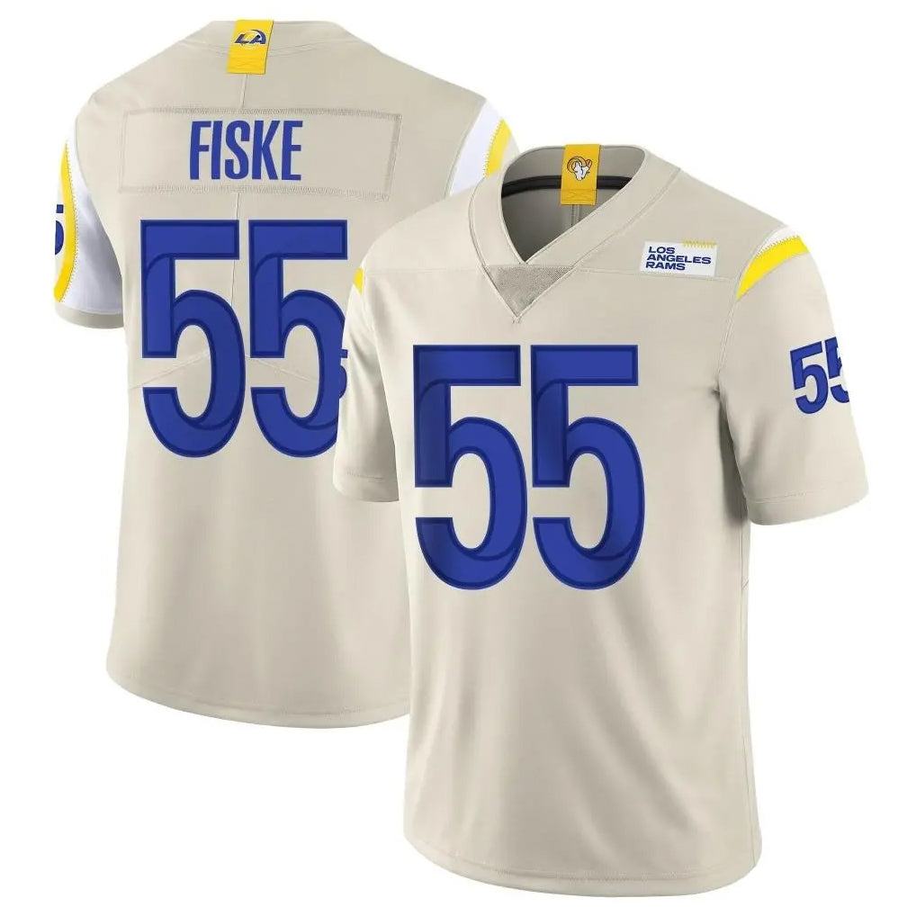 Kooe LA.Rams #55 Braden Fiske Player Bone Limited Vapor Home Game Stitched Jerseys