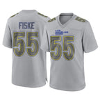 Kooe LA.Rams #55 Braden Fiske Player Gray Atmosphere Fashion Home Game Stitched Jerseys