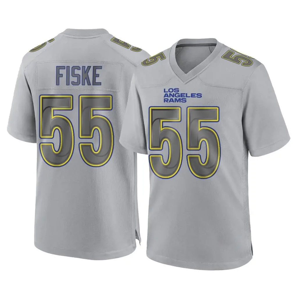 Kooe LA.Rams #55 Braden Fiske Player Gray Atmosphere Fashion Home Game Stitched Jerseys