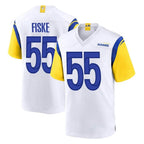 Kooe LA.Rams #55 Braden Fiske Player White Home Game Stitched Jerseys