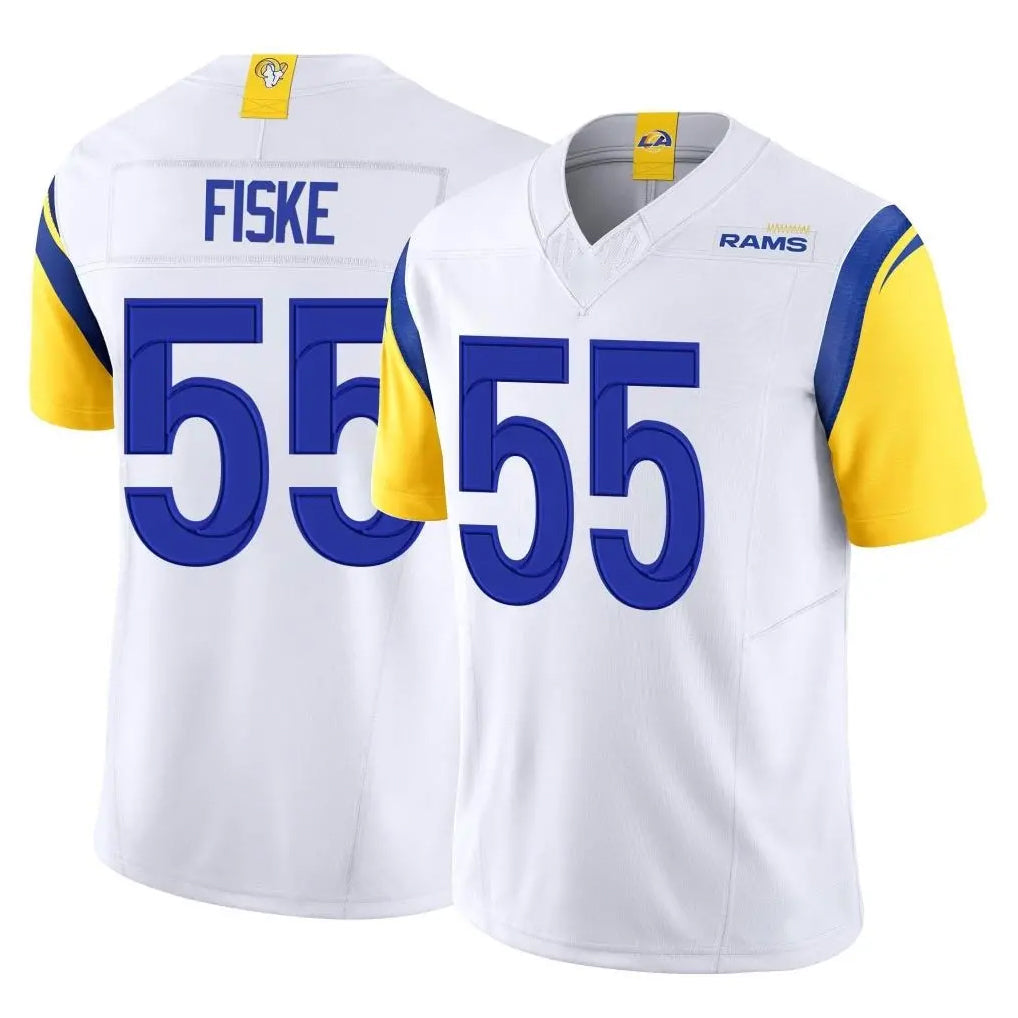 Kooe LA.Rams #55 Braden Fiske Player White Limited Vapor F.U.S.E. Home Game Stitched Jerseys