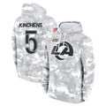 Kooe LA.Rams #5 Kamren Kinchens Player Arctic Camo Salute to Service Hoodies Limited Game Stitched Jerseys