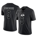 Kooe LA.Rams #5 Kamren Kinchens Player Black Limited Reflective Home Game Stitched Jerseys