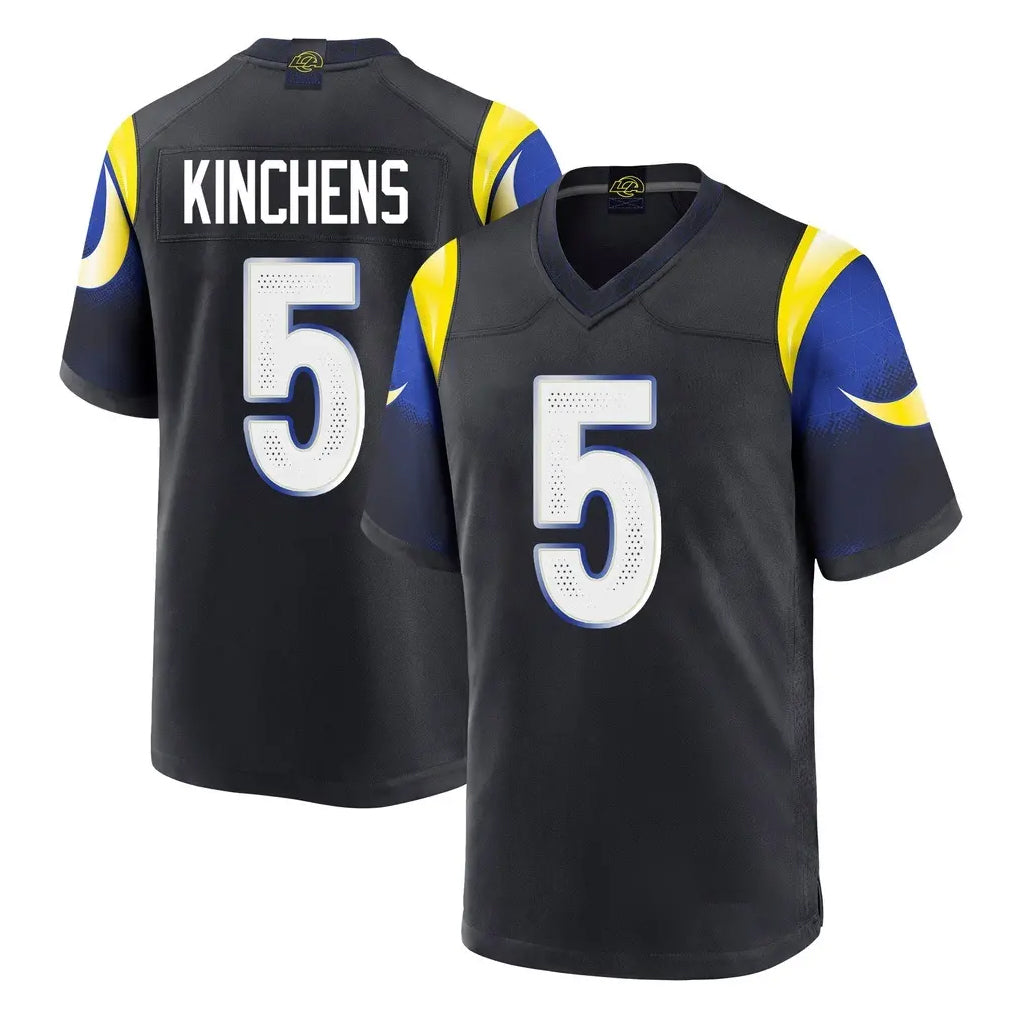 Kooe LA.Rams #5 Kamren Kinchens Player Black Midnight Rivalries Collection Home Game Stitched Jerseys