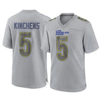 Kooe LA.Rams #5 Kamren Kinchens Player Gray Atmosphere Fashion Home Game Stitched Jerseys