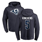 Kooe LA.Rams #5 Kamren Kinchens Player Navy Pullover Hoodie Limited Game Stitched Jerseys