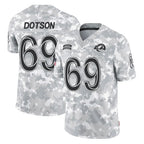 Kooe LA.Rams #69 Kevin Dotson Player Arctic Camo Salute To Service Limited Game Stitched Jerseys