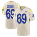 Kooe LA.Rams #69 Kevin Dotson Player Bone Home Game Stitched Jerseys