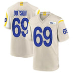 Kooe LA.Rams #69 Kevin Dotson Player Bone Home Game Stitched Jerseys
